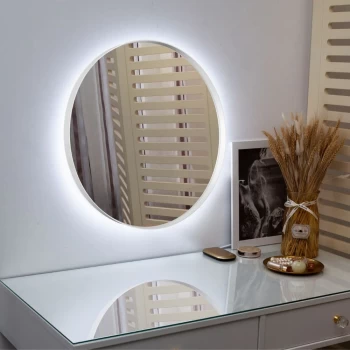 Зеркало в белой раме в прихожую МРЛ-1