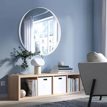 Белое зеркало в прихожую МР-3