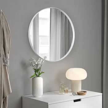 Зеркало в прихожую в белой раме МР-2