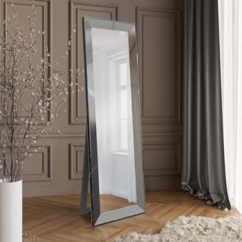 Изящное зеркало лофт в прихожую Mars chrome