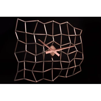 Дизайнерський годинник Grid — мідь
