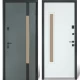 Входная дверь уличного типа Cottage мод. №705/431 metalic grey/белый атласный