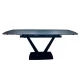 Раскладной керамический стол Elvi (Элви) Black Marble 120-180 см