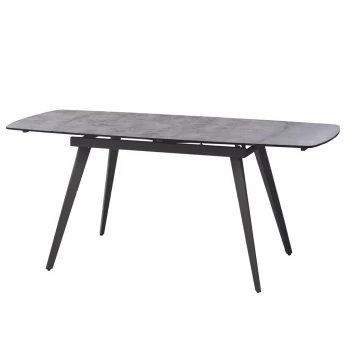 Стол раскладной глазурованное стекло Largo Iron Grey (Ларго Айрон Грей) 120-180 см