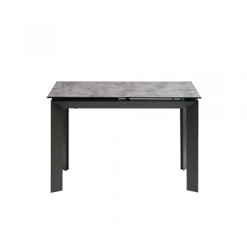 Стіл розкладний глазуроване скло Vermont Iron Grey (Вермонт Айрон Грей) 120-170 см