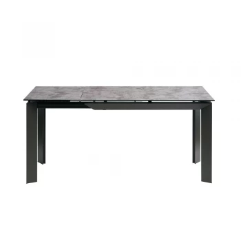 Стіл розкладний глазуроване скло Vermont Iron Grey (Вермонт Айрон Грей) 120-170 см