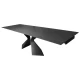 Стіл обідній розкладний кераміка Duna (Дюна) Black Marble 180-260 СМ