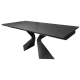 Стіл обідній розкладний кераміка Duna (Дюна) Black Marble 180-260 СМ