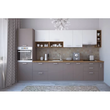 Модульная кухня Лавина матовая Мокка 3400 мм.