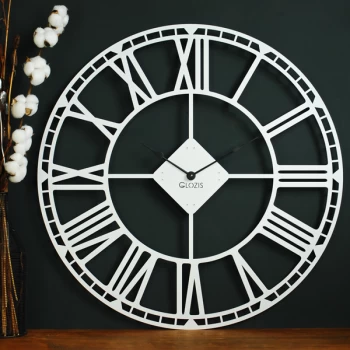 Великий Настінний Годинник Glozis Oxford White B-032 70х70