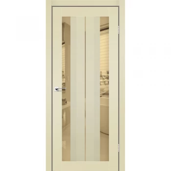 Двери в гардеробную AL-01 super PET магнолия (бронзовое зеркало)