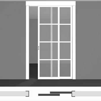 Межкомнатная перегородка для создания уникального интерьера в комнате, изготовленная по индивидуальным размерам, доступная к покупке - P02.3в • два полотна выстой до 2430 мм в проёме • светлый экошпон