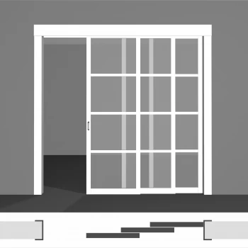 Создайте уют в комнате с нашей межкомнатной перегородкой, купить в Киеве - P03.3s • на три створки • внутри проёма