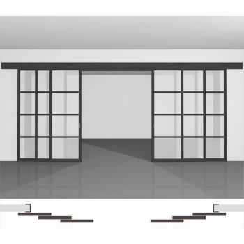 Качественная межкомнатная перегородка для зонирования комнаты, купить в нашем интернет-магазине - P03.1d • комплект из 6 створок • монтаж на стену