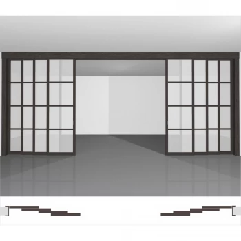 Межкомнатная перегородка для квартиры, заказать в Киеве по доступной цене - P04.3dv комплект из 8 створок под потолок • высота до 2430 мм