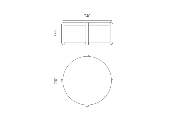  Журнальний стіл Diox 740mm  7 — замовити в PORTES.UA