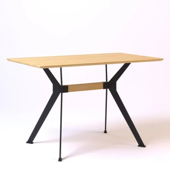 Stealth 120 х 70 черные ноги / натуральный дуб