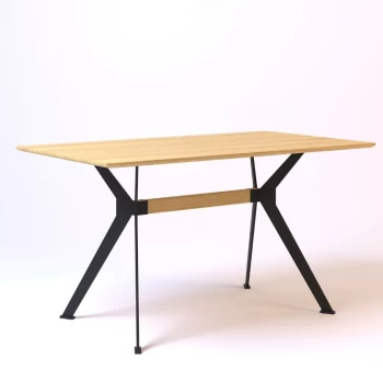 Stealth 140 х 80 черные ноги / натуральный дуб