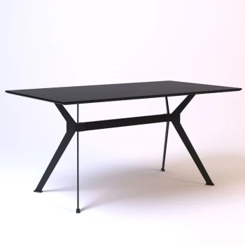 Stealth 160 х 90 черные ноги / черный дуб