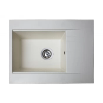 Кухонная мойка гранитная MIRAGGIO BODRUM 650 white