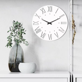 Білий настінний годинник Moku Otaru (38 x 38 см)