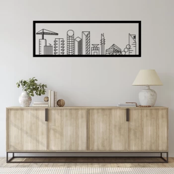 Деревянная картина "Modern City"  (60 x 20 см)