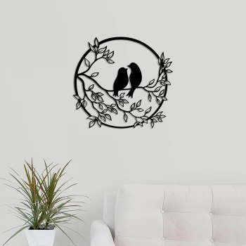 Дерев'яна картина "Birds on Tree" (50 x 46 см)