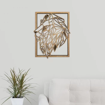 Деревянная картина Moku "Лев" 32х48 см