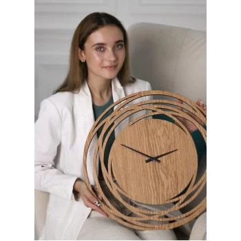 Деревянные настенные часы Moku Shirakawa (48 x 48 см)