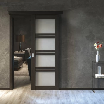 Двери купе межкомнатные Slido с карнизом