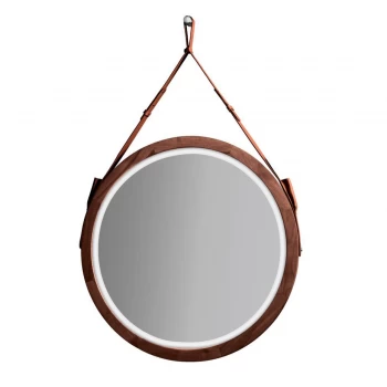 Зеркало на стену круглое RED FIRE light with strape