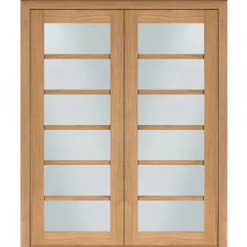 Двери распашные межкомнатные Modern 137 Дуб светлый (ПО)