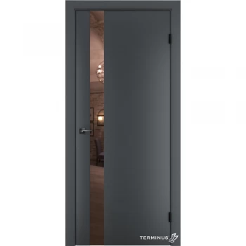 Межкомнатные двери серые купить Solid 802 Антрацит (зеркало бронза)