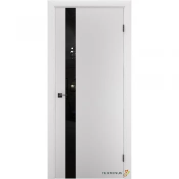 Распашные двери межкомнатные Solid 802 Белый (планилак черный)