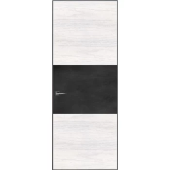 Loft L3 – скрытый короб – алюминиевый каркас – шпон и крашенное стекло