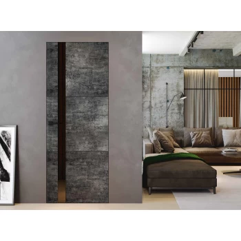 Loft L7 – покрытые каменный шпон + крашенное стекло