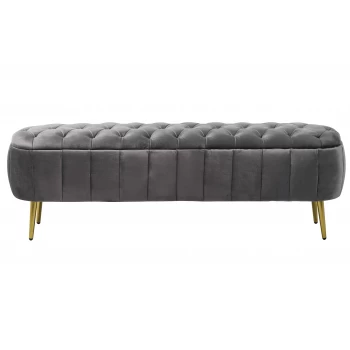 Банкетка "Франческа" сірий + золото