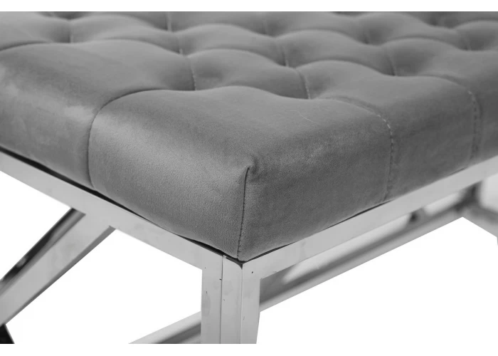  Банкетка BN-3 сірий велюр + срібло  6 — замовити в PORTES.UA