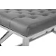 Банкетка BN-3 сірий велюр + срібло