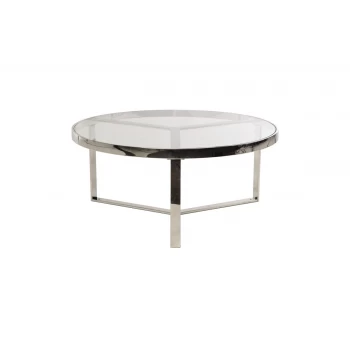 Журнальний стіл CB-1 прозорий + срібло