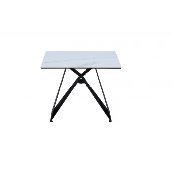 Кавовий стіл "Бруно" білий мармур + чорний