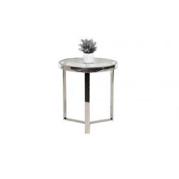 Журнальний стіл CB-2 прозорий + срібло