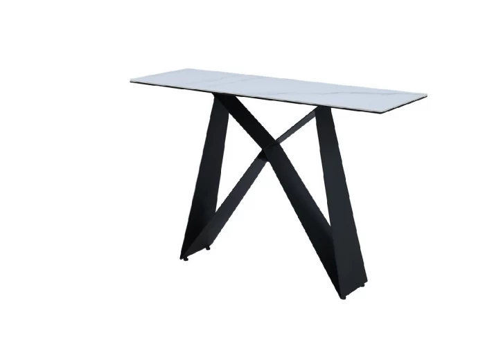  Консоль "Бруно" білий мармур + чорний  1 — замовити в PORTES.UA