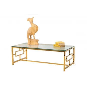 Журнальний стіл CL-1 прозорий+золото
