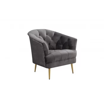 Крісло "Промені" сірий + золото