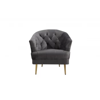 Крісло "Промені" сірий + золото