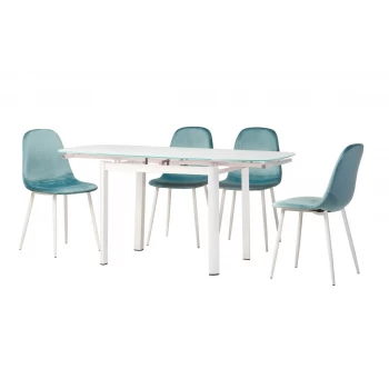 Обідній матовий стіл Т-600-2 сніжно-білий