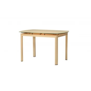 Обеденный матовый стол Т-600 кремовый