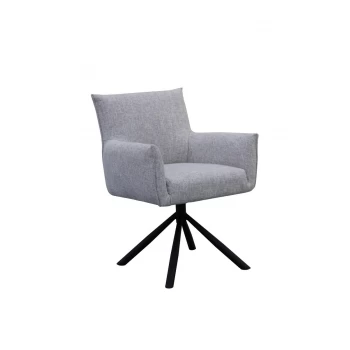 Стілець поворотний R-90 світло-сірий + чорний