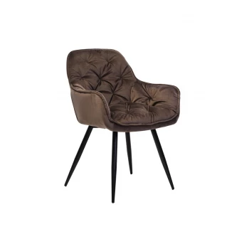 Стілець M-65 коричневий велюр
